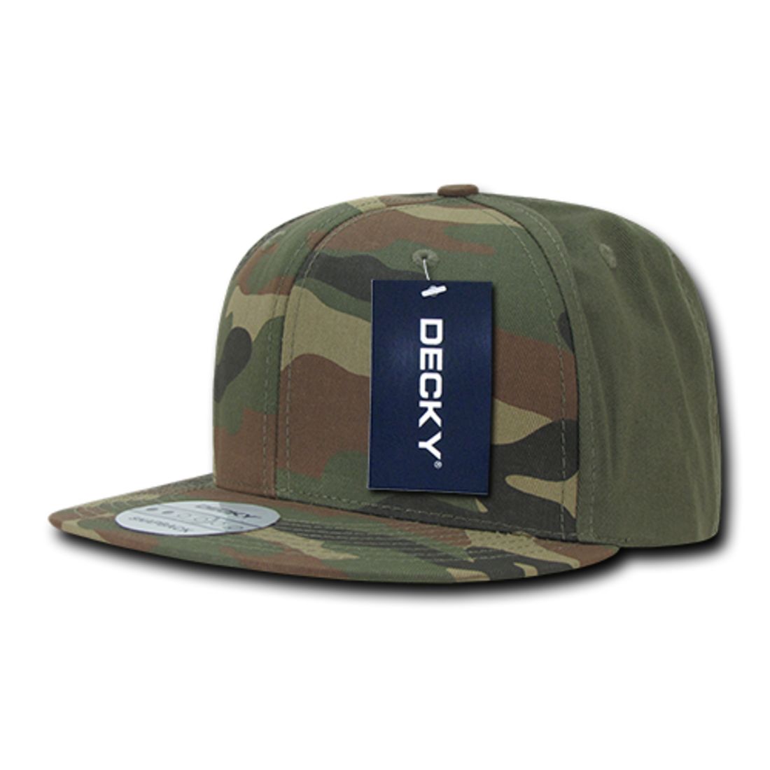 Decky 1049 High Profile Camouflage Snapback Hats 6 Panel Caps Flat Bill Structured Wholesale