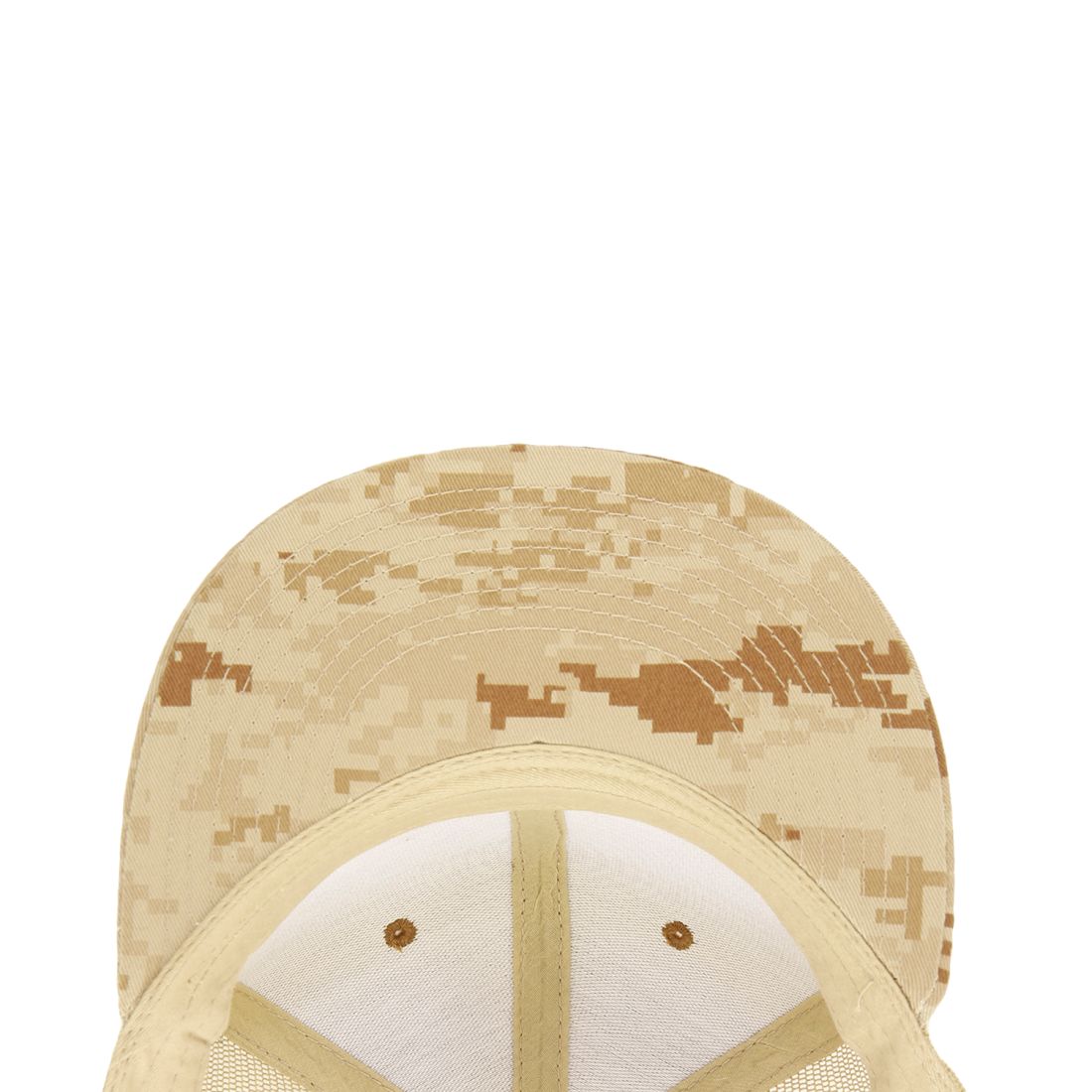 Decky 1055 Camo Trucker Hats High Profile 6 Panel Snapback Caps Flat Bill Mesh Wholesale