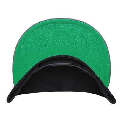 Decky 1064G Snapback Green Undervisor Hats 5 Panel Baseball Caps Cotton Wholesale