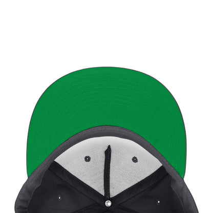 Decky 1064G Snapback Green Undervisor Hats 5 Panel Baseball Caps Cotton Wholesale