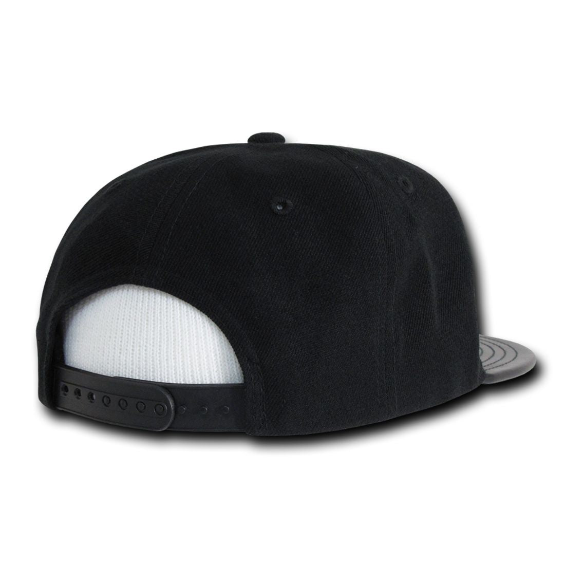 Decky 1071 Vinyl Brim Flat Bill Snapback Hats High Profile 6 Panel Caps Wholesale