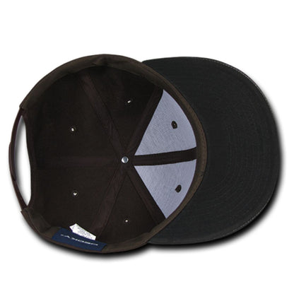 Decky 1071 Vinyl Brim Flat Bill Snapback Hats High Profile 6 Panel Caps Wholesale