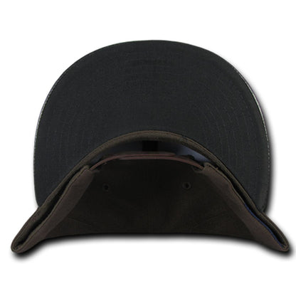 Decky 1071 Vinyl Brim Flat Bill Snapback Hats High Profile 6 Panel Caps Wholesale