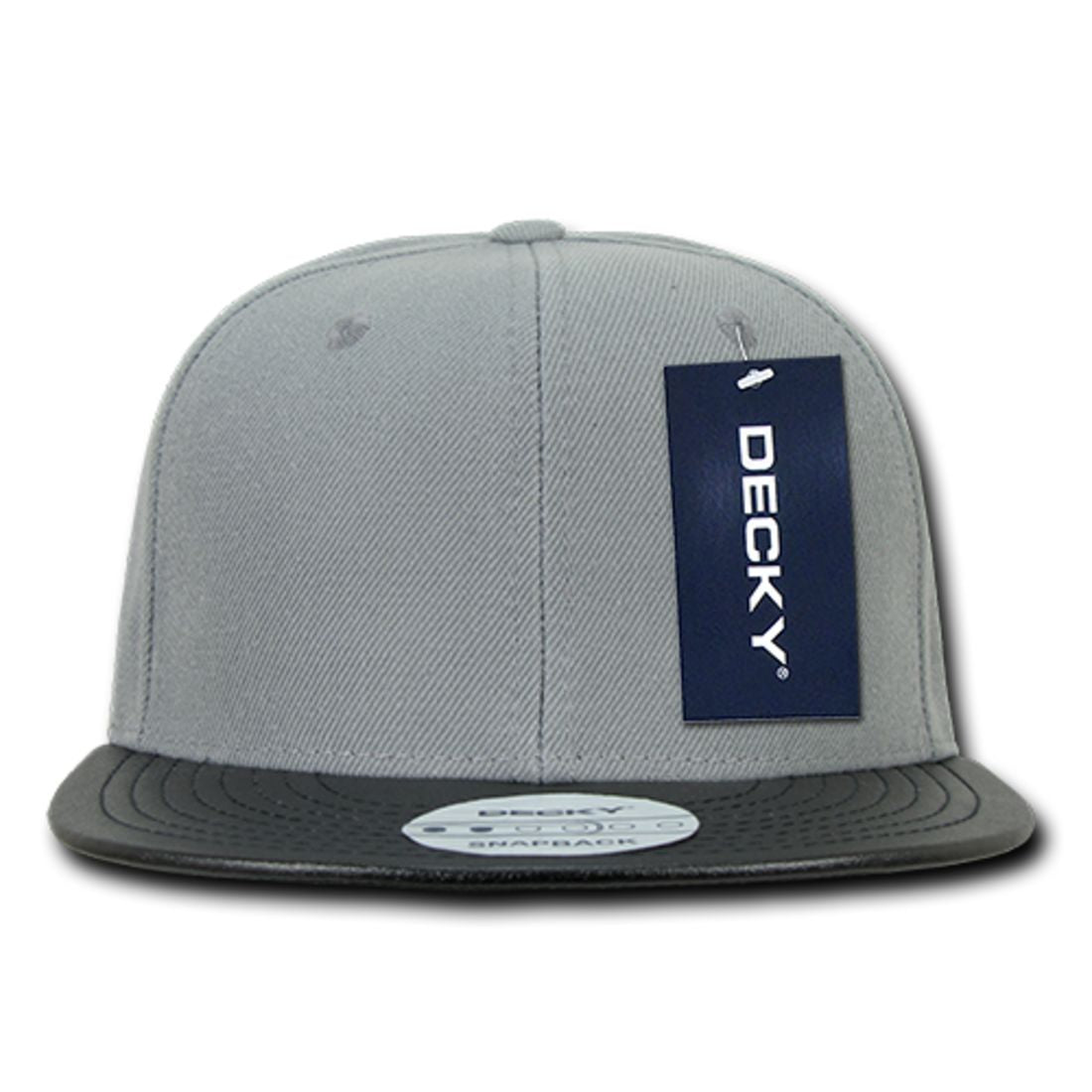 Decky 1071 Vinyl Brim Flat Bill Snapback Hats High Profile 6 Panel Caps Wholesale