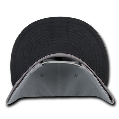 Decky 1071 Vinyl Brim Flat Bill Snapback Hats High Profile 6 Panel Caps Wholesale