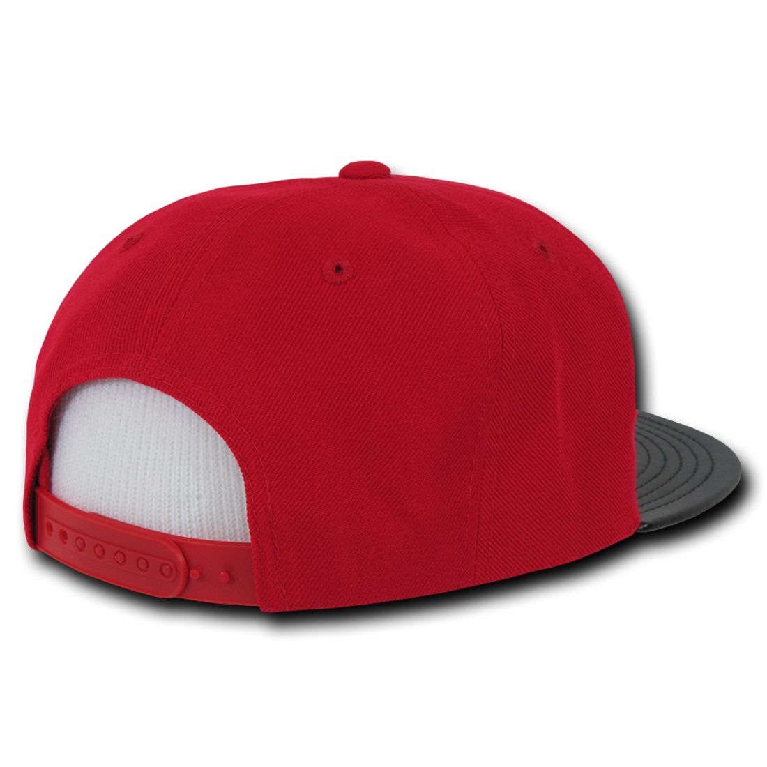 Decky 1071 Vinyl Brim Flat Bill Snapback Hats High Profile 6 Panel Caps Wholesale