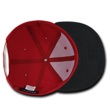 Decky 1071 Vinyl Brim Flat Bill Snapback Hats High Profile 6 Panel Caps Wholesale