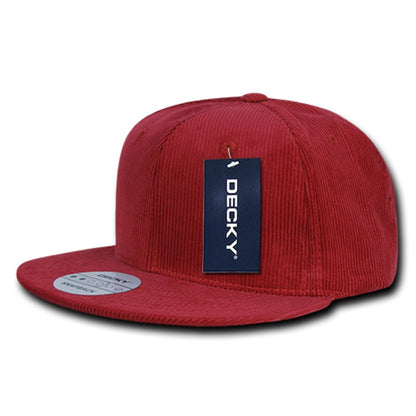 Decky 1076 High Profile Corduroy Snapback Hats Retro 6 Panel Baseball Caps Wholesale