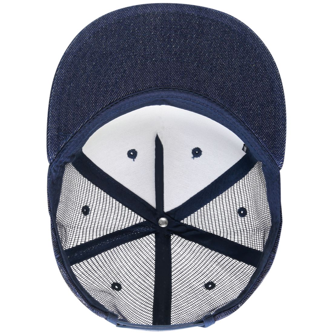 Decky 1082 High Profile Denim Trucker Snapback Hats 5 Panel Flat Bill Caps Wholesale