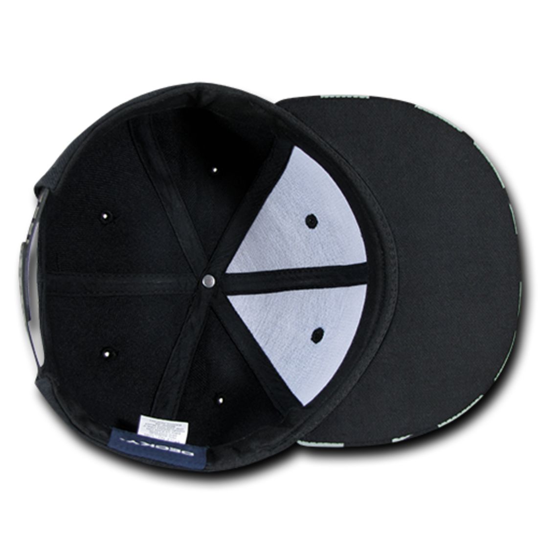 Decky 1095 High Profile Checkered Bill Snapback Hats 6 Panel Flat Bill Caps Wholesale