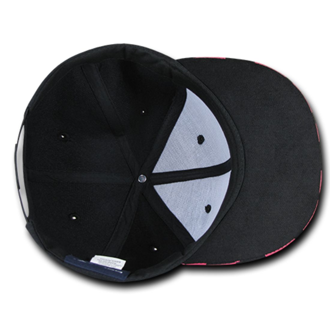 Decky 1095 High Profile Checkered Bill Snapback Hats 6 Panel Flat Bill Caps Wholesale