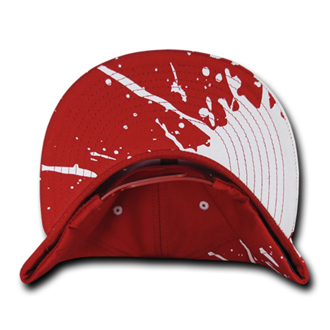 Decky 1125 Paint Splat High Profile Snapback Hats 6 Panel Flat Bill Caps Wholesale