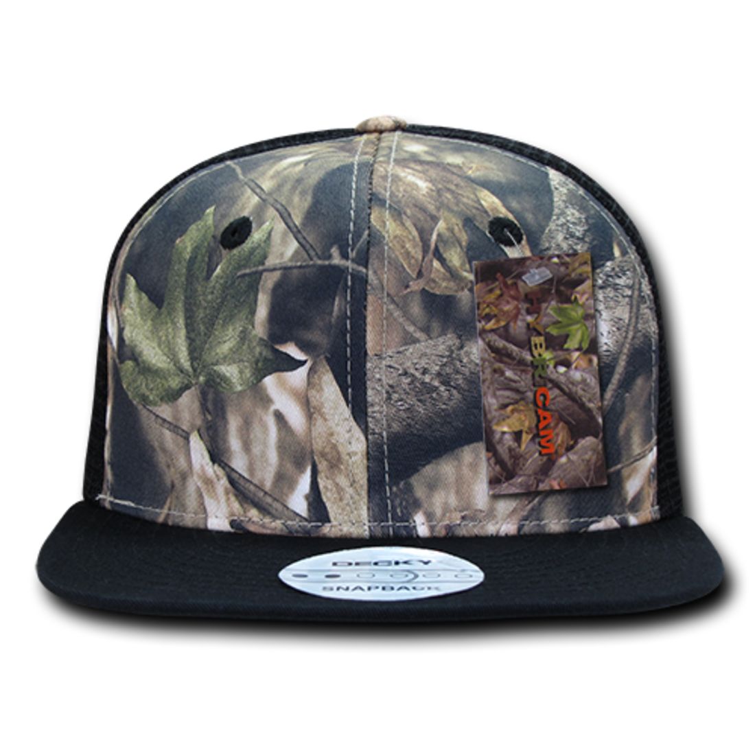 Decky 1127 Hybricam Camo Trucker Snapback Hats High Profile 6 Panel Flat Bill Caps Wholesale