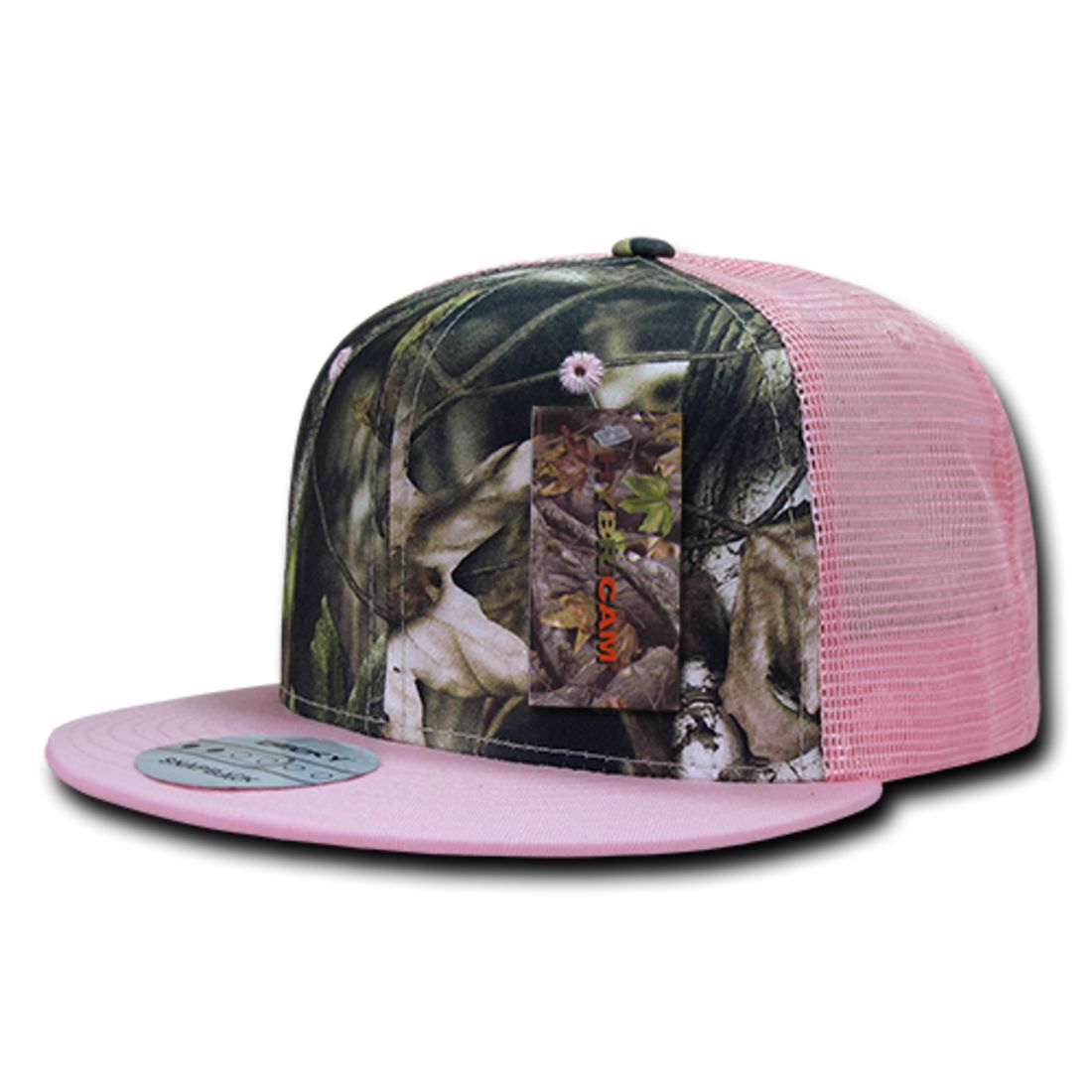 Decky 1127 Hybricam Camo Trucker Snapback Hats High Profile 6 Panel Flat Bill Caps Wholesale