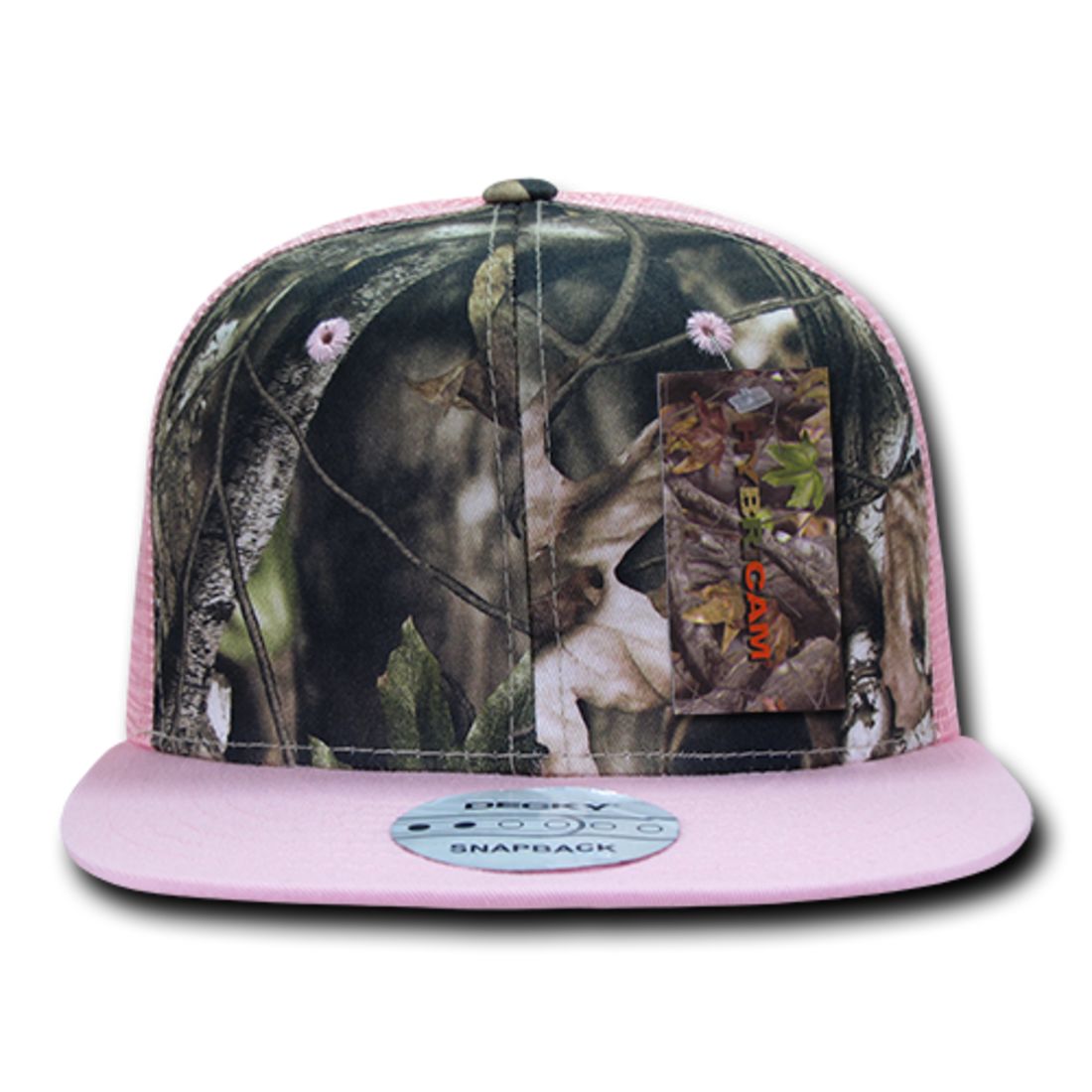 Decky 1127 Hybricam Camo Trucker Snapback Hats High Profile 6 Panel Flat Bill Caps Wholesale