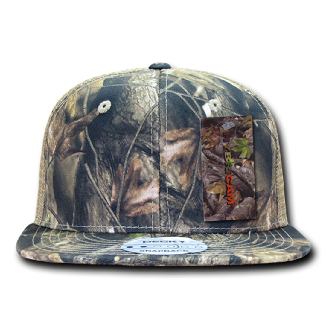 Decky 1127 Hybricam Camo Trucker Snapback Hats High Profile 6 Panel Flat Bill Caps Wholesale