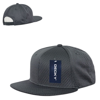 Decky 1128 High Profile Mesh Jersey Snapback Hats 6 Panel Flat Bill Caps Wholesale