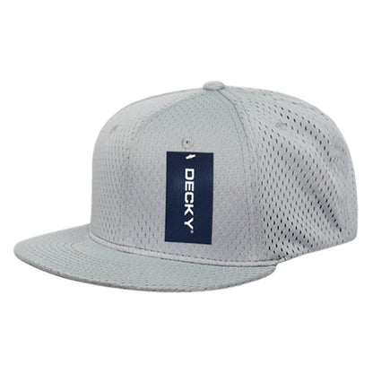 Decky 1128 High Profile Mesh Jersey Snapback Hats 6 Panel Flat Bill Caps Wholesale