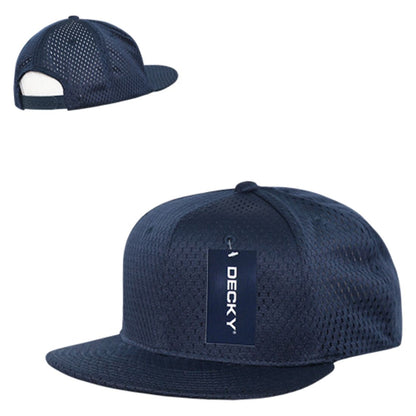 Decky 1128 High Profile Mesh Jersey Snapback Hats 6 Panel Flat Bill Caps Wholesale