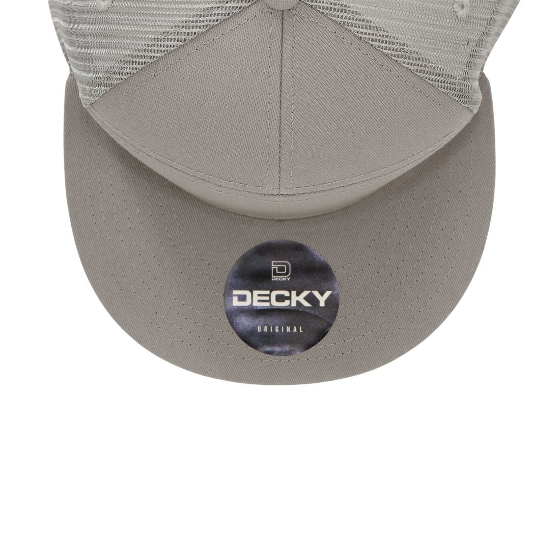 Decky 1133 Mesh Trucker Snapback Hats 7 Panel Flat Bill Baseball Caps Blank Wholesale