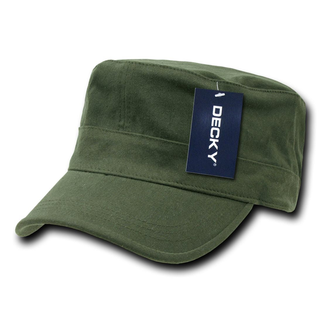 Decky 115 Flex Cadet Flat Top Hats 5 Panel Caps Cotton Military Blank Wholesale