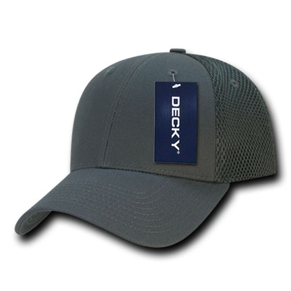 Decky 204 Air Mesh Trucker Hats Low Profile 6 Panel Curved Bill Baseball Caps Wholesale