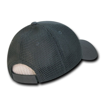 Decky 204 Air Mesh Trucker Hats Low Profile 6 Panel Curved Bill Baseball Caps Wholesale