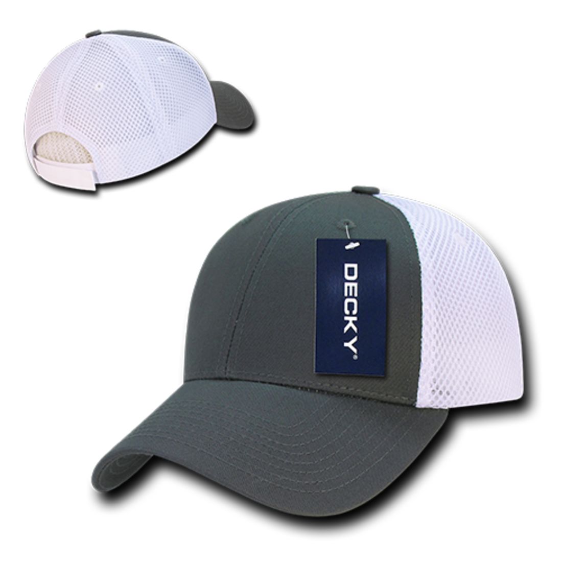 Decky 204 Air Mesh Trucker Hats Low Profile 6 Panel Curved Bill Baseball Caps Wholesale