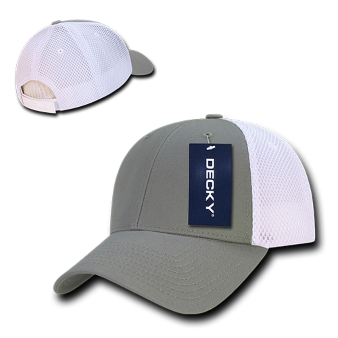 Decky 204 Air Mesh Trucker Hats Low Profile 6 Panel Curved Bill Baseball Caps Wholesale