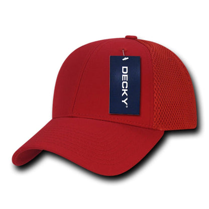 Decky 204 Air Mesh Trucker Hats Low Profile 6 Panel Curved Bill Baseball Caps Wholesale