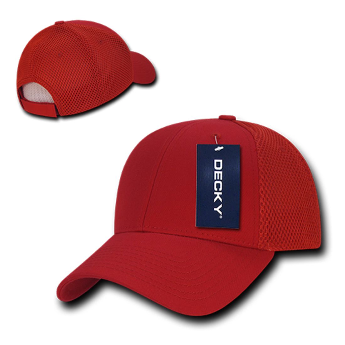 Decky 204 Air Mesh Trucker Hats Low Profile 6 Panel Curved Bill Baseball Caps Wholesale