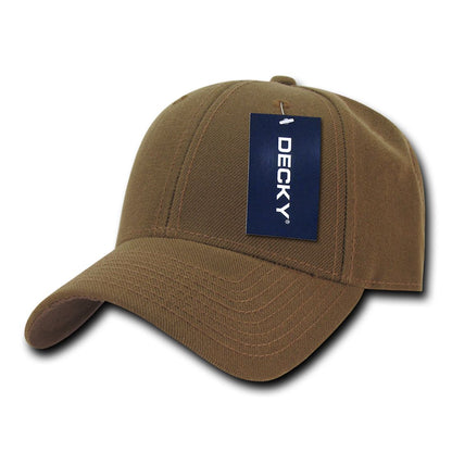 Decky 206 Low Profile Dad Hats 6 Panel Curved Bill Baseball Caps Structured Wholesale