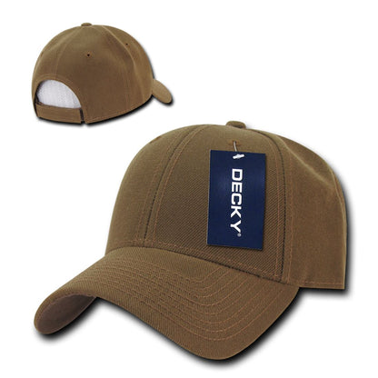 Decky 206 Low Profile Dad Hats 6 Panel Curved Bill Baseball Caps Structured Wholesale