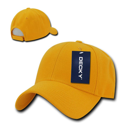 Decky 206 Low Profile Dad Hats 6 Panel Curved Bill Baseball Caps Structured Wholesale