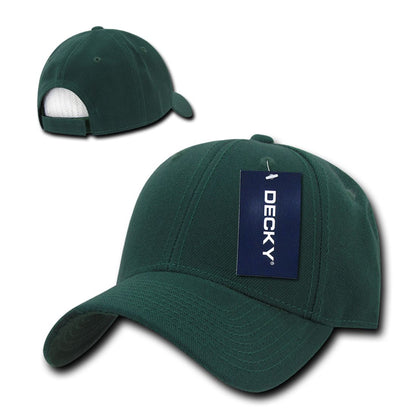 Decky 206 Low Profile Dad Hats 6 Panel Curved Bill Baseball Caps Structured Wholesale