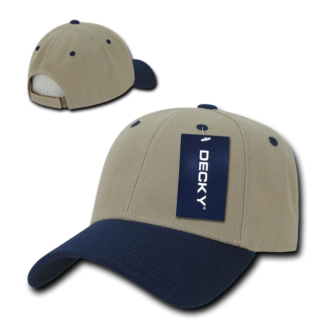 Decky 206 Low Profile Dad Hats 6 Panel Curved Bill Baseball Caps Structured Wholesale