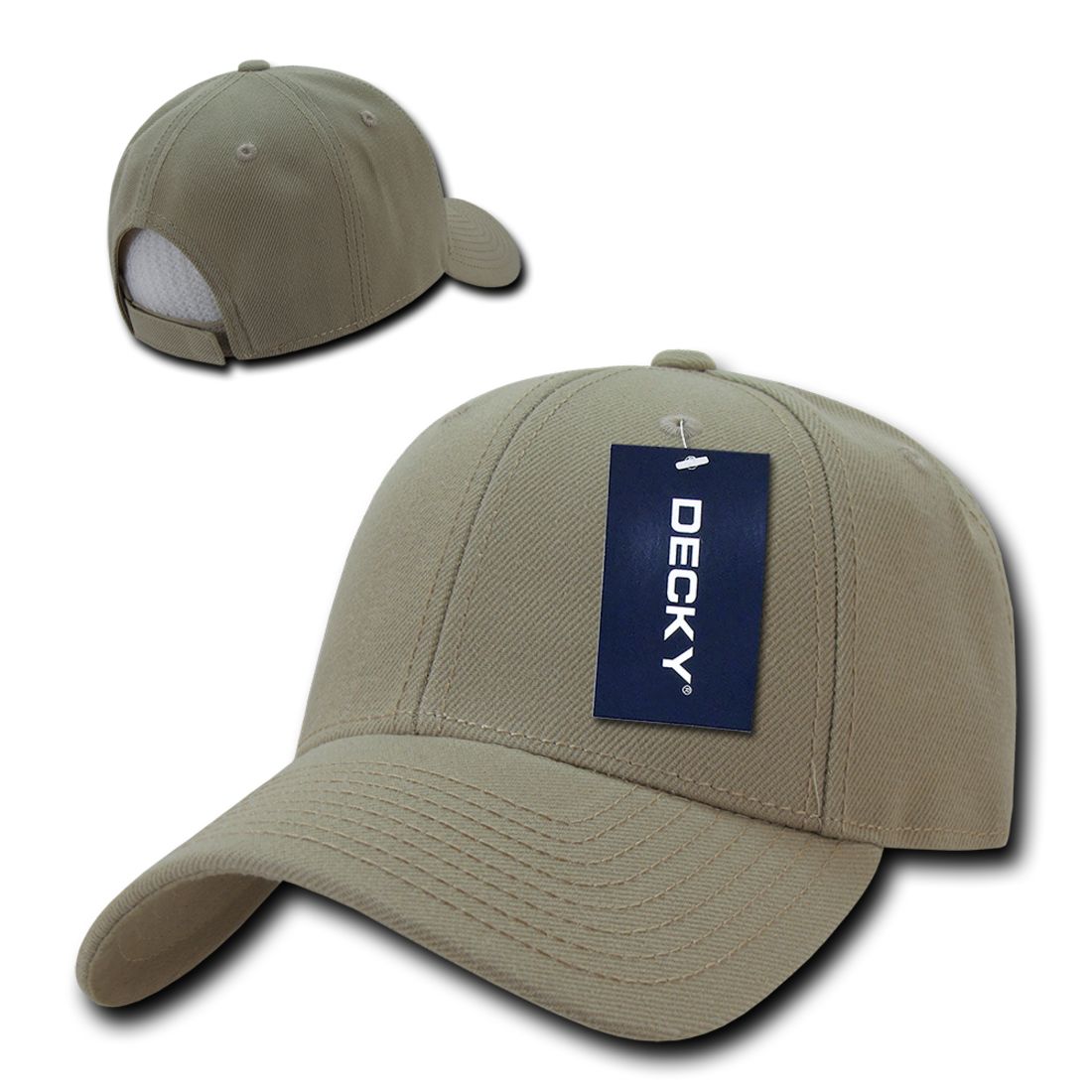 Decky 206 Low Profile Dad Hats 6 Panel Curved Bill Baseball Caps Structured Wholesale