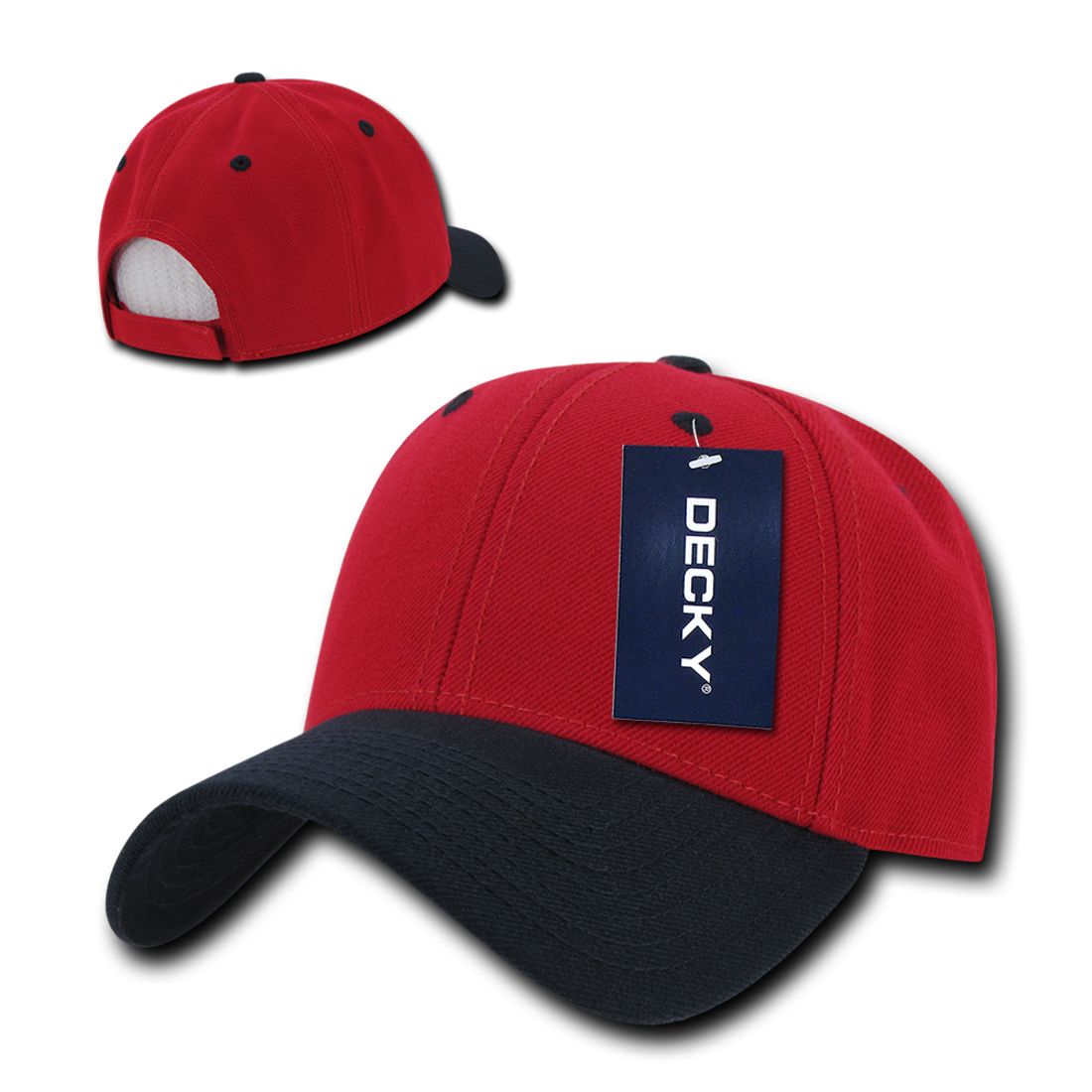 Decky 206 Low Profile Dad Hats 6 Panel Curved Bill Baseball Caps Structured Wholesale