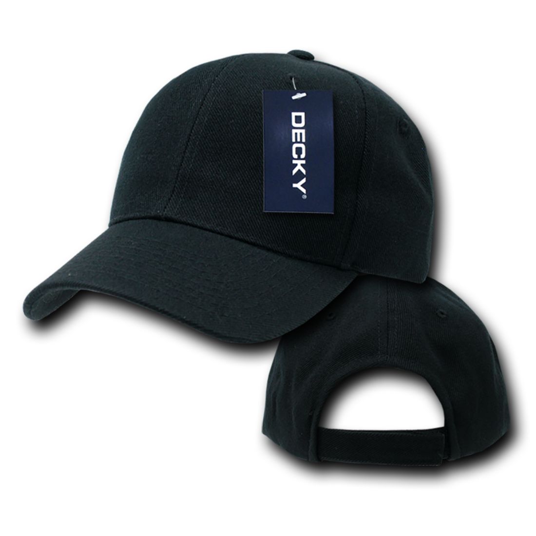 Decky Deluxe 207 Mid Profile Hats 6 Panel Curve Bill Polo Dad Baseball Caps Wholesale 