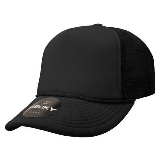 Decky 211 Foam Mesh Trucker Snapback Hats High Profile 5 Panel Caps Blank Wholesale - Arclight Wholesale
