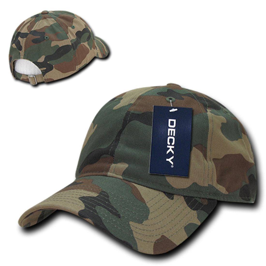 Decky 216 Relaxed Camouflage Dad Hats Low Profile 6 Panel  Curved Bill Caps Wholesale