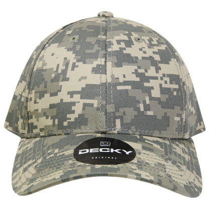 Decky 217 Structured Camouflage Hats Low Profile 6 Panel Curved Bill Caps