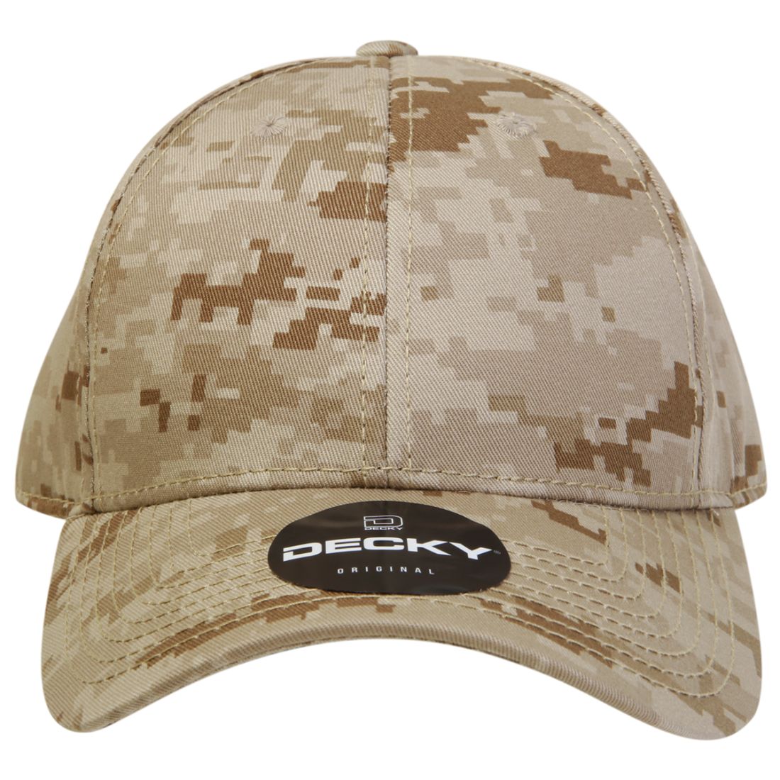 Decky 217 Structured Camouflage Hats Low Profile 6 Panel Curved Bill Caps