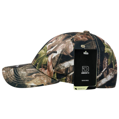 Decky 217 Structured Camouflage Hats Low Profile 6 Panel Curved Bill Caps