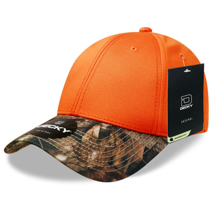 Decky 217 Structured Camouflage Hats Low Profile 6 Panel Curved Bill Caps