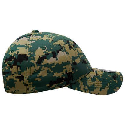 Decky 217 Structured Camouflage Hats Low Profile 6 Panel Curved Bill Caps