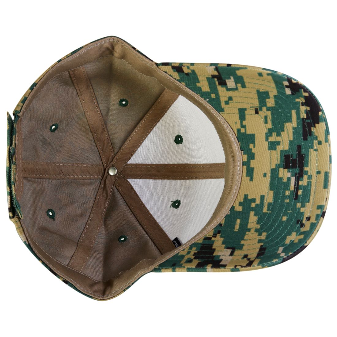 Decky 217 Structured Camouflage Hats Low Profile 6 Panel Curved Bill Caps