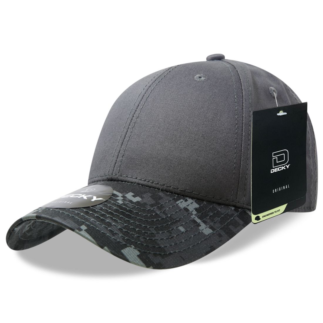 Decky 217 Structured Camouflage Hats Low Profile 6 Panel Curved Bill Caps