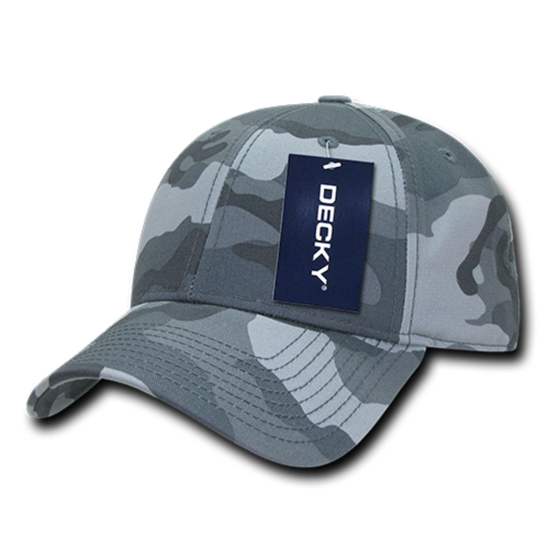 Decky 217 Structured Camouflage Hats Low Profile 6 Panel Curved Bill Caps