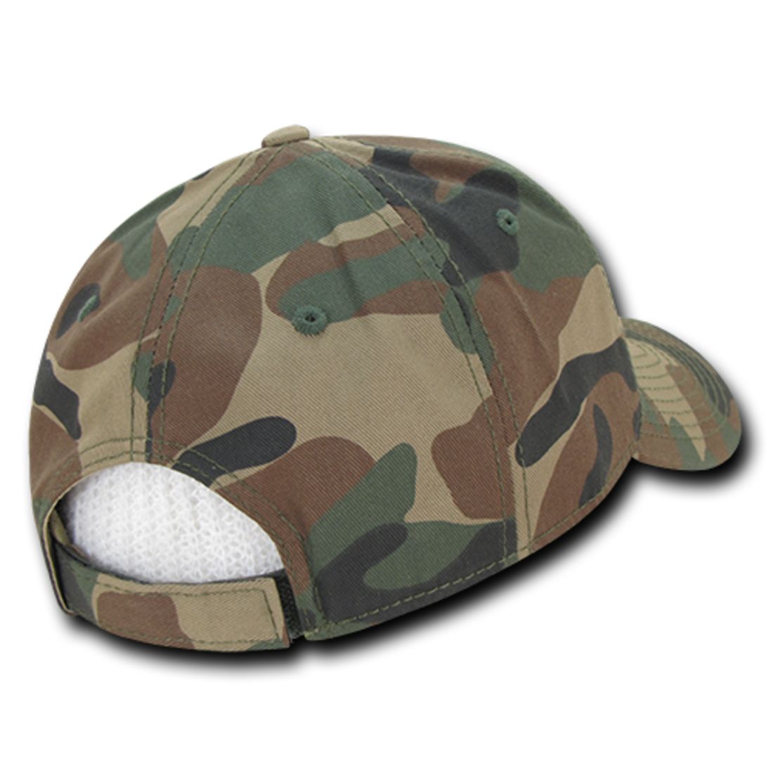 Decky 217 Structured Camouflage Hats Low Profile 6 Panel Curved Bill Caps